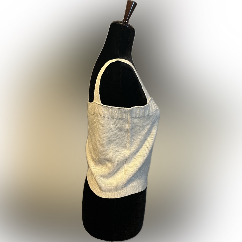 Sugar Lips Square-Neck Sweater Tank Top size M - Picture 2 of 14
